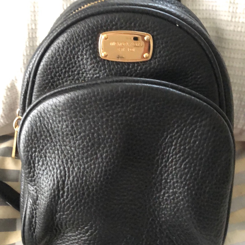 Michael Kors black backpack 10.5 h x 6.6 L